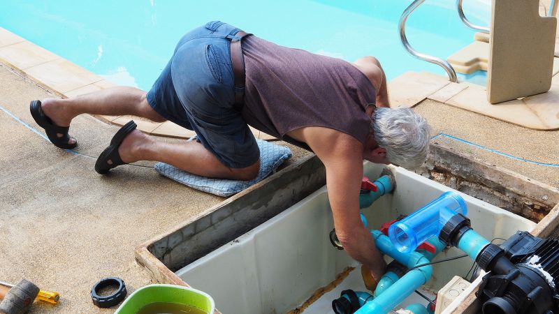 Pool Technician at Work
